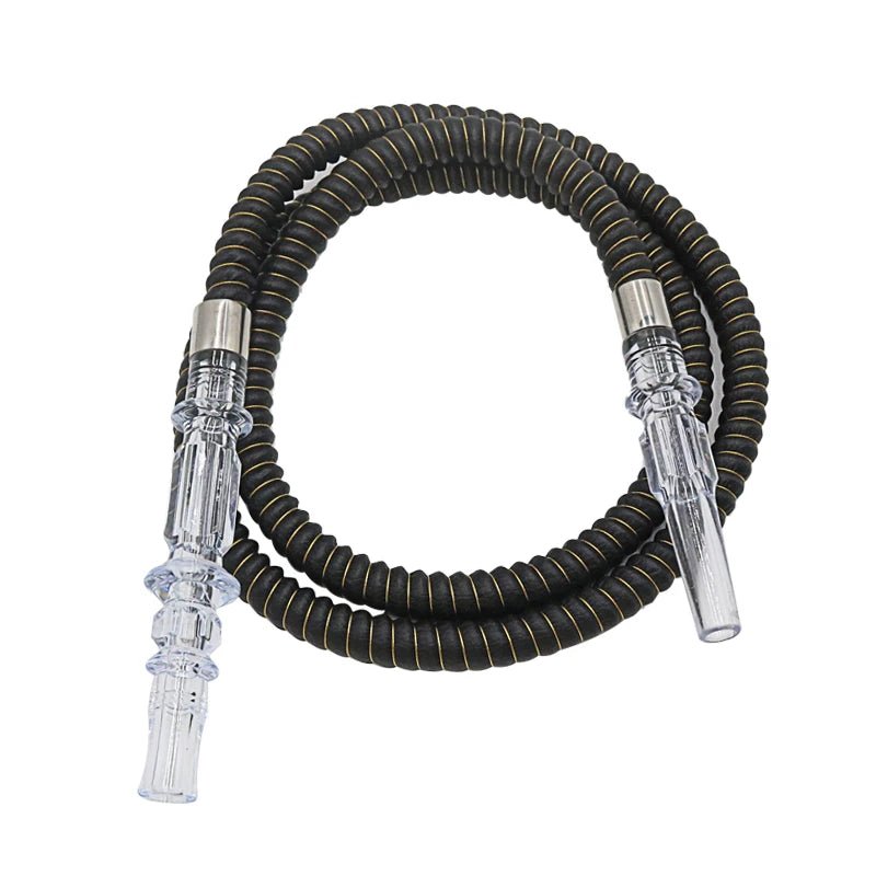 Leren waterpijpslang met acryl handvat - Shisha accessoires voor bars en feestjes - Bivakshop
