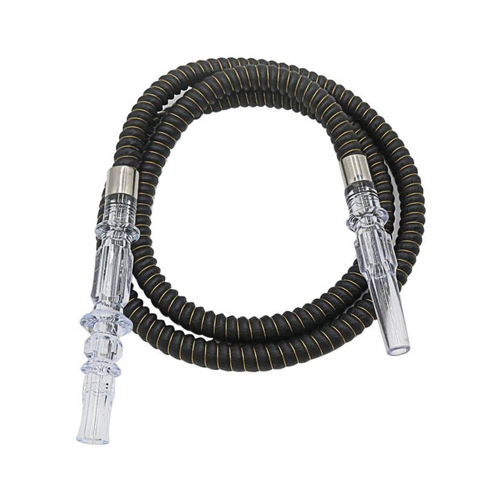 Leren waterpijpslang met acryl handvat - Shisha accessoires voor bars en feestjes - Bivakshop