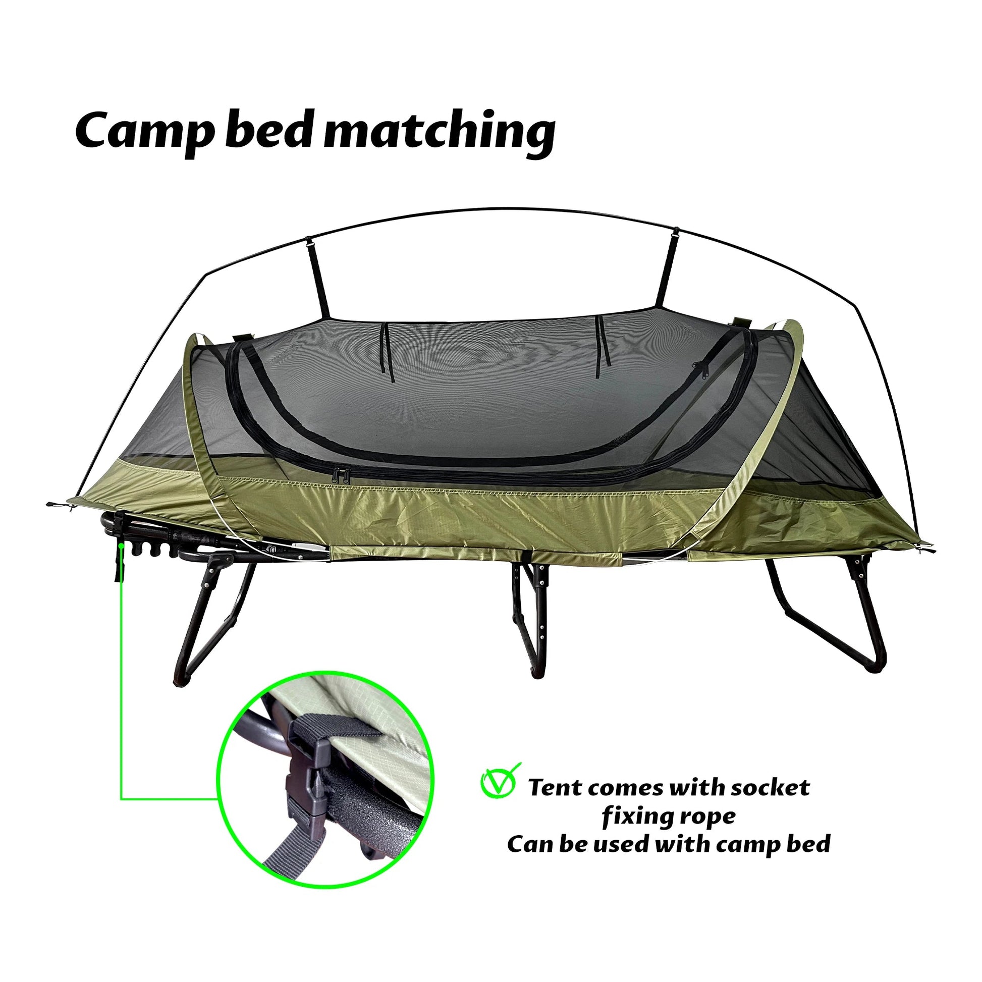 Lichtgewicht 1 - persoons tent – Automatisch opzetbaar met aluminium stokken, waterdicht en muggendicht - Bivakshop