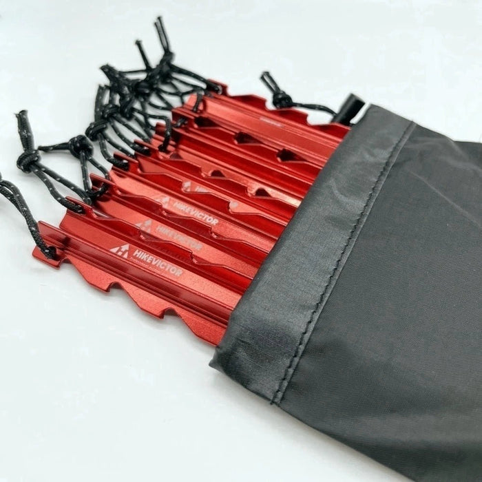 Lichtgewicht aluminium tentharingen – 10 stuks met opbergtas voor kamperen & outdoor - Bivakshop