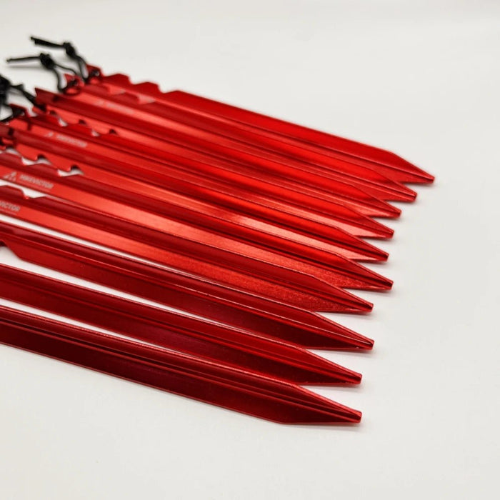 Lichtgewicht aluminium tentharingen – 10 stuks met opbergtas voor kamperen & outdoor - Bivakshop
