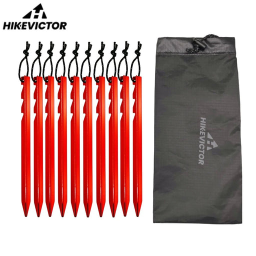 Lichtgewicht aluminium tentharingen – 10 stuks met opbergtas voor kamperen & outdoor - Bivakshop