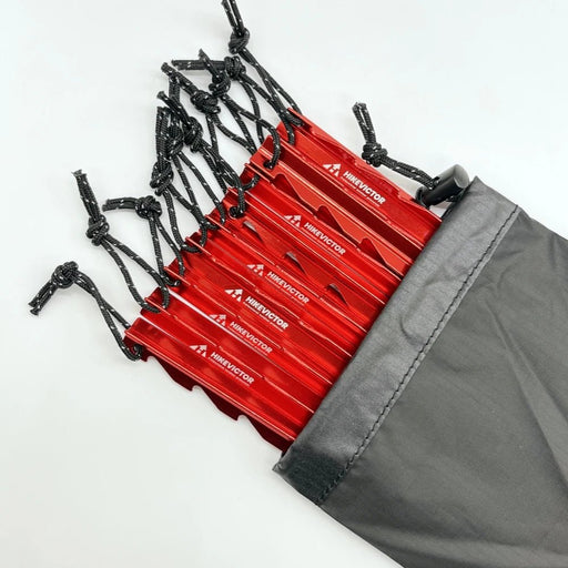 Lichtgewicht aluminium tentharingen – 10 stuks met opbergtas voor kamperen & outdoor - Bivakshop