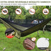 Lichtgewicht hangmat met muskietennet – parachutestof 250×120 cm - Bivakshop