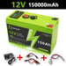 LiFePO4 Accu – 12V 150Ah – Oplaadbaar – 4000+ Cycli met BMS - Bivakshop