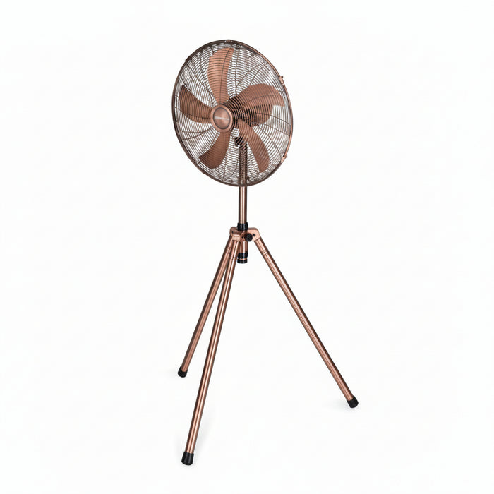 Lifetime Air - Staande Ventilator – 45 cm – Koperkleur – Krachtige Luchtstroom (50W) – Statiefmodel - Bivakshop