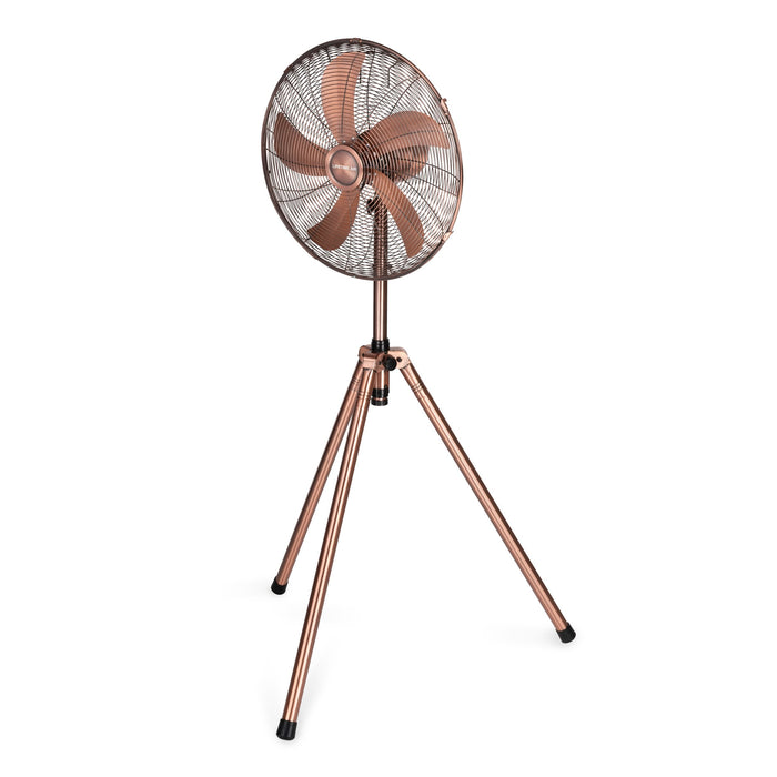 Lifetime Air - Staande Ventilator – 45 cm – Koperkleur – Krachtige Luchtstroom (50W) – Statiefmodel - Bivakshop
