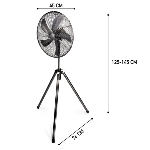 Lifetime Air - Staande Ventilator – 45 cm – Krachtige Luchtstroom (50W) – In Hoogte Verstelbaar - Bivakshop