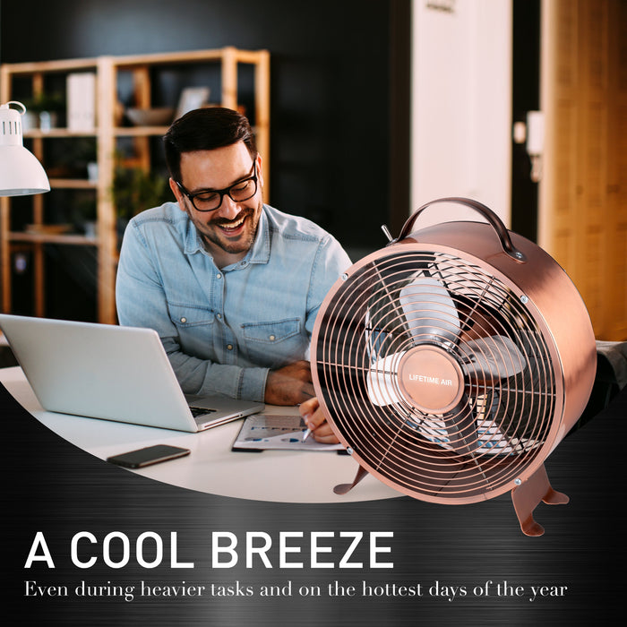 Lifetime Air - Tafelventilator – 20 cm – Energiezuinig (20W) – Compacte Verkoeling voor 230V - Bivakshop