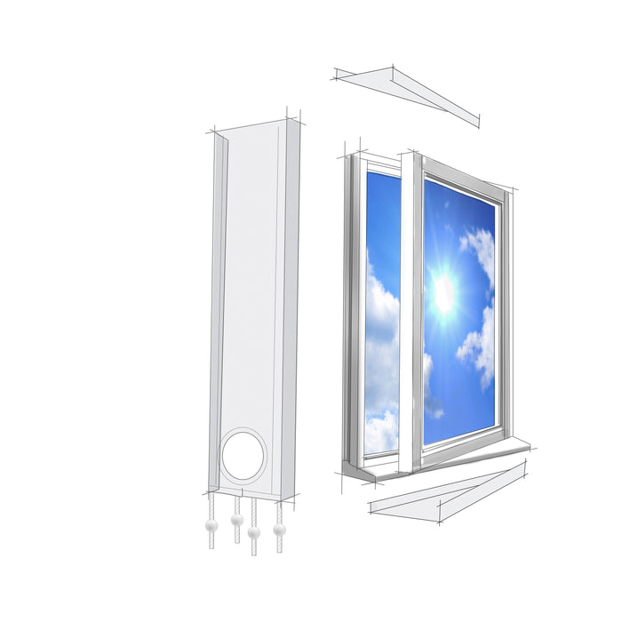 Lifetime Air - Universele Airco Seal Kit – Raamafdichting voor Mobiele Airco – Energiebesparend - Bivakshop
