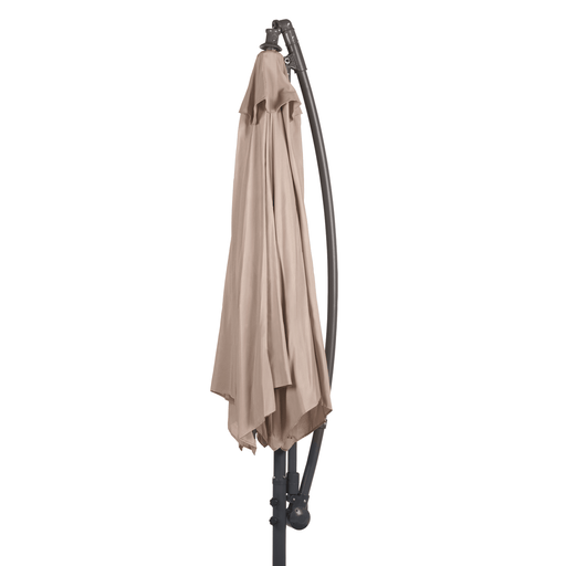 Lifetime - Hangende Parasol 3M – 6 Robuuste Ribben – Stijlvol Taupe - Bivakshop