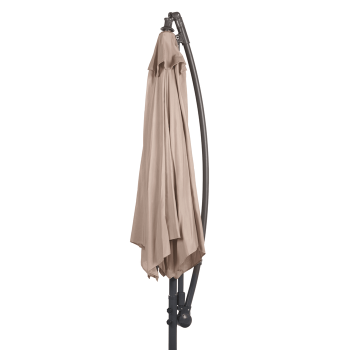 Lifetime - Hangende Parasol 3M – 6 Robuuste Ribben – Stijlvol Taupe - Bivakshop