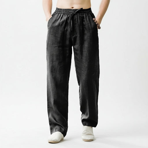 Linnen katoen heren joggers casual broek elastische taille