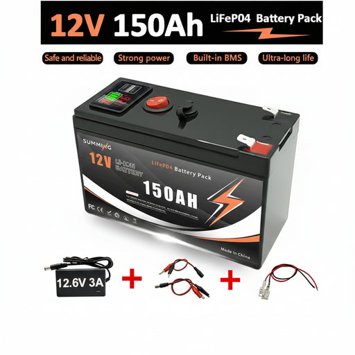 Lithium 12V 150Ah LiFePO4 Deep Cycle Accu – 4000+ Cycli – Betrouwbare Energieopslag - Bivakshop