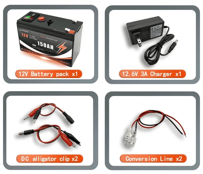 Lithium 12V 150Ah LiFePO4 Deep Cycle Accu – 4000+ Cycli – Betrouwbare Energieopslag - Bivakshop