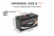Lithium 12V 150Ah LiFePO4 Deep Cycle Accu – 4000+ Cycli – Betrouwbare Energieopslag - Bivakshop