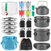 Lixada outdoor kookgerei set – Opvouwbare kom, pan, mes & vork - Lichtgewicht camping & hiking serviesset - Bivakshop
