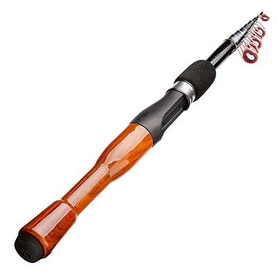 Lokken vishengel - Carbon mini travel lichtgewicht - 1.3m - 1.6m - 1.8m - Bivakshop