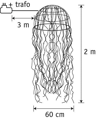 Luca Lighting – XL 'Jellyfish' Kroonluchter – Silver – 1280 Warm Witte LED’s – H200 cm (IP44) - Bivakshop