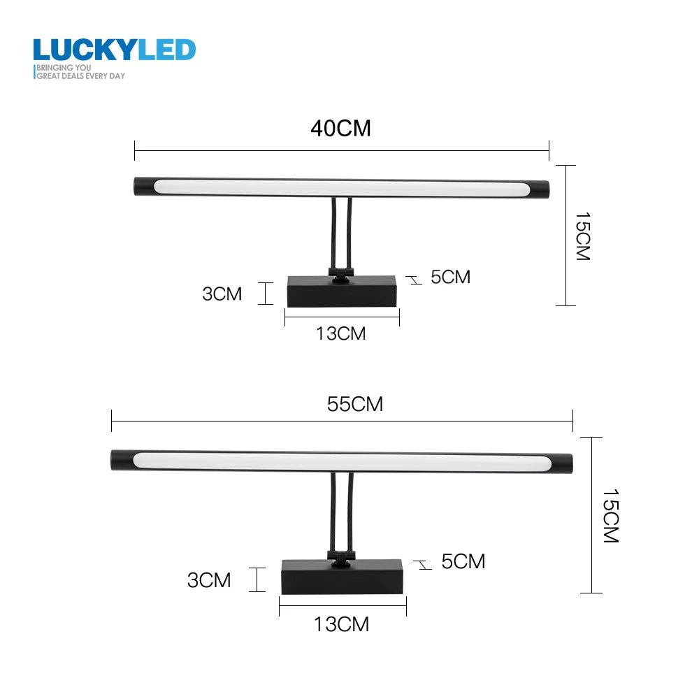 LUCKYLED moderne LED wandlamp - 8W/12W/16W/20W - Voor badkamer en spiegel - Bivakshop