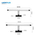 LUCKYLED moderne LED wandlamp - 8W/12W/16W/20W - Voor badkamer en spiegel - Bivakshop