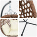 Luxe Ei - vormige Hangstoel Poly Rattan – 104x100x191 cm – Royale Lounge - Bivakshop
