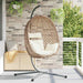 Luxe Ei - vormige Hangstoel Poly Rattan – 104x100x191 cm – Royale Lounge - Bivakshop