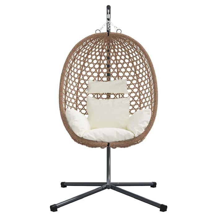 Luxe Ei - vormige Hangstoel Poly Rattan – 104x100x191 cm – Royale Lounge - Bivakshop