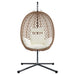 Luxe Ei - vormige Hangstoel Poly Rattan – 104x100x191 cm – Royale Lounge - Bivakshop
