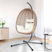Luxe Ei - vormige Hangstoel Poly Rattan – 104x100x191 cm – Royale Lounge - Bivakshop