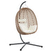Luxe Ei - vormige Hangstoel Poly Rattan – 104x100x191 cm – Royale Lounge - Bivakshop