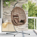 Luxe Ei - vormige Hangstoel Poly Rattan – 104x100x191 cm – Royale Lounge - Bivakshop