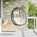 Luxe Ei - vormige Hangstoel Poly Rattan – 91,5x54,5x107 cm – Compact Comfort - Bivakshop