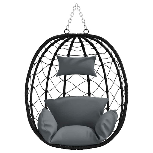 Luxe Ei - vormige Hangstoel Poly Rattan – 91,5x54,5x107 cm – Compact Comfort - Bivakshop