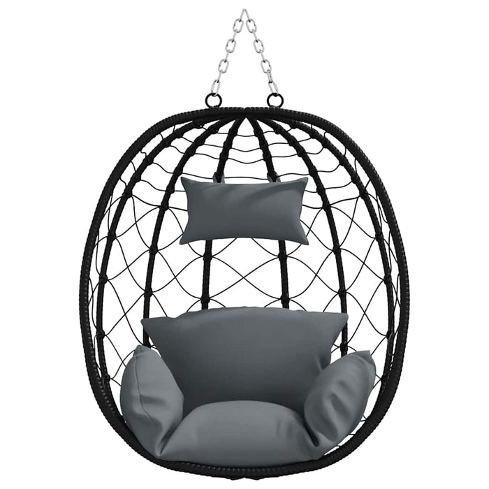 Luxe Ei - vormige Hangstoel Poly Rattan – 91,5x54,5x107 cm – Compact Comfort - Bivakshop