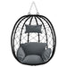 Luxe Ei - vormige Hangstoel Poly Rattan – 91,5x54,5x107 cm – Compact Comfort - Bivakshop