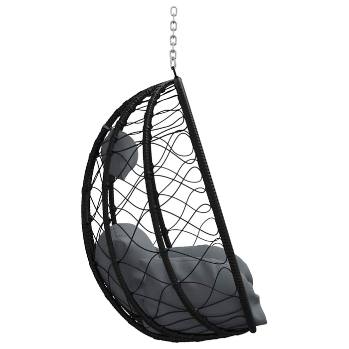 Luxe Ei - vormige Hangstoel Poly Rattan – 91,5x54,5x107 cm – Compact Comfort - Bivakshop