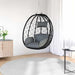 Luxe Ei - vormige Hangstoel Poly Rattan – 91,5x54,5x107 cm – Compact Comfort - Bivakshop