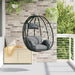Luxe Ei - vormige Hangstoel Poly Rattan – 91,5x54,5x107 cm – Compact Comfort - Bivakshop