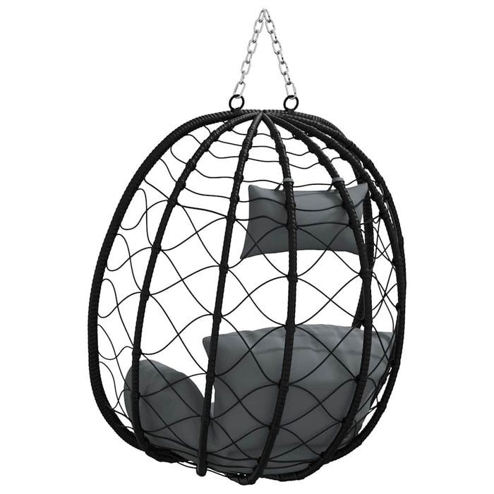 Luxe Ei - vormige Hangstoel Poly Rattan – 91,5x54,5x107 cm – Compact Comfort - Bivakshop