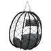 Luxe Ei - vormige Hangstoel Poly Rattan – 91,5x54,5x107 cm – Compact Comfort - Bivakshop