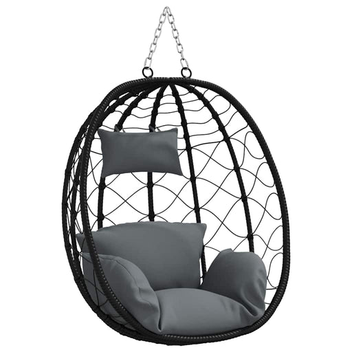 Luxe Ei - vormige Hangstoel Poly Rattan – 91,5x54,5x107 cm – Compact Comfort - Bivakshop