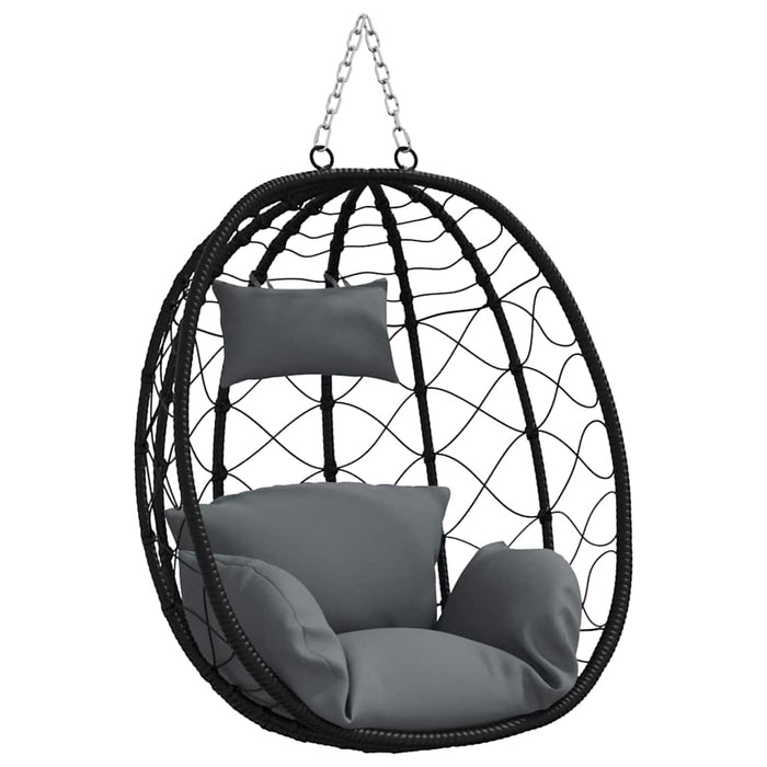 Luxe Ei - vormige Hangstoel Poly Rattan – 91,5x54,5x107 cm – Compact Comfort - Bivakshop