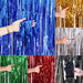Luxe Glitter Fringe Gordijnen – Tinsel Folie Achtergrond – Diverse Kleuren & Feestthema’s - Bivakshop