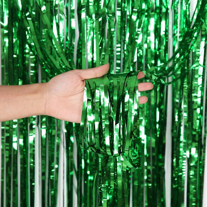Luxe Glitter Fringe Gordijnen – Tinsel Folie Achtergrond – Diverse Kleuren & Feestthema’s - Bivakshop