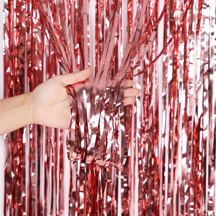 Luxe Glitter Fringe Gordijnen – Tinsel Folie Achtergrond – Diverse Kleuren & Feestthema’s - Bivakshop