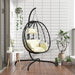 Luxe Hangende Ei Stoel – Poly Rattan & Staal – Inclusief Comfortabel Kussen - Bivakshop