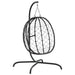 Luxe Hangende Ei Stoel – Poly Rattan & Staal – Inclusief Comfortabel Kussen - Bivakshop