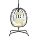 Luxe Hangende Ei Stoel – Poly Rattan & Staal – Inclusief Comfortabel Kussen - Bivakshop