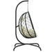 Luxe Hangende Ei Stoel – Poly Rattan & Staal – Inclusief Comfortabel Kussen - Bivakshop